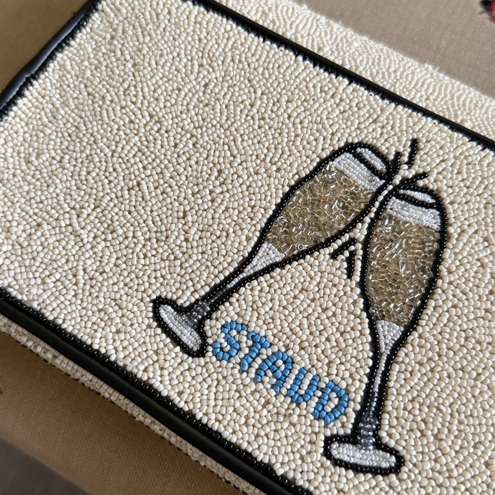 LIKE NEW STAUD Tommy Beaded Bag, Caviar Dreams - Picture 7 of 10